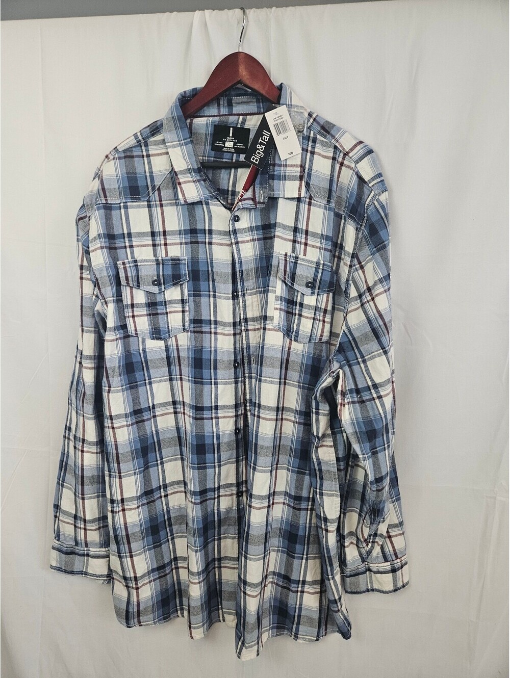 Jeans by Buffalo Big & Tall Dust Plaid Shirt 3XLT